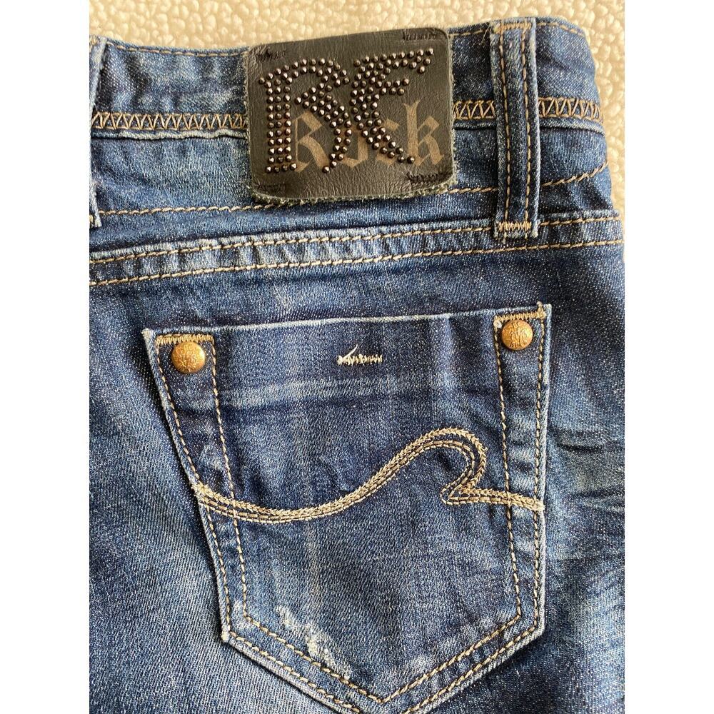 ReRock by Express Womens Size 29 Mid Rise Skinny Medium Wash Blue Denim Jeans# - Picture 6 of 9